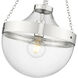 Clarra 1 Light 12 inch Polished Nickel Indoor Pendant Ceiling Light